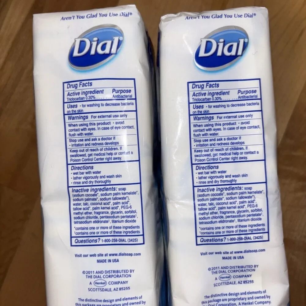 2011 Dial Antibacterial Deodorant Soap White 16 Bars pack New
